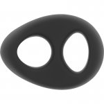 POWERING - PODWÓJNY ELASTYCZNY PIERŚCIEŃ NA PENISA CZARNY PR13