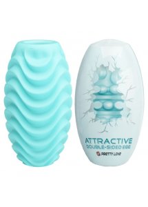 PRETTY LOVE - DWUSTRONNY MASTURBATOR JAJECZKO TURKUSOWY