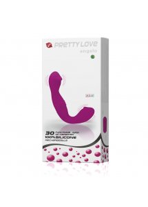 PRETTY LOVE - PODWÓJNY PENETRATOR DLA PAR FIOLETOWY ANGELO