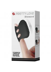 PRETTY LOVE - WIBRUJĄCA NAKŁADKA NA PALEC CZARNA