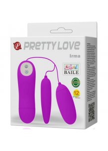 PRETTY LOVE - PODWÓJNE WIBRACYJNE JAJECZKO Z PILOTEM