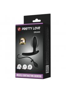 PRETTY LOVE - NADMUCHIWNA SILIKONOWA WTYCZKA ANALNA CZARNA