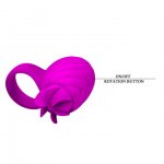 PRETTY LOVE - SILIKONOWY OBROTOWY PIERŚCIEŃ NA PENISA FIOLETOWY