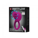 PRETTY LOVE - SILIKONOWY OBROTOWY PIERŚCIEŃ NA PENISA FIOLETOWY