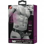 PRETTY LOVE - UPRZĄŻ STRAP-ON Z WIBRATOREM MARVIN CZARNY