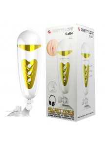 PRETTY LOVE - MĘSKI MASTURBATOR Z DŹWIĘKIEM I WIBRACJAMI