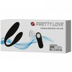 PRETTY LOVE - PODWÓJNY STYMULATOR ŁECHTACZKI Z PILOTEM CZARNY