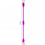 PRETTY LOVE - PODWÓJNY WIBRATOR BICZ ELASTYCZNY FIOLETOWY