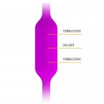 PRETTY LOVE - PODWÓJNY WIBRATOR BICZ ELASTYCZNY FIOLETOWY