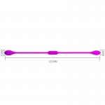 PRETTY LOVE - PODWÓJNY WIBRATOR BICZ ELASTYCZNY FIOLETOWY