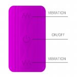 PRETTY LOVE - PODWÓJNY WIBRATOR BICZ ELASTYCZNY FIOLETOWY