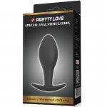 PRETTY LOVE - SILIKONOWY KOREK ANALNY CZARNY 8.5 CM