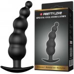PRETTY LOVE - SILIKONOWE KULKI ANALNE CZARNE 11.8 CM
