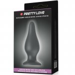PRETTY LOVE - SILIKONOWY KOREK ANALNY CZARNY 15.4 CM
