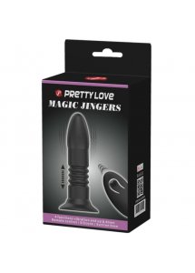 PRETTY LOVE - KOREK ANALNY Z WIBRACJAMI GÓRA DÓŁ CZARNY