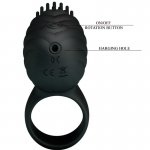 PRETTY LOVE - SILIKONOWY OBROTOWY PIERŚCIEŃ NA PENISA CZARNY