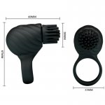 PRETTY LOVE - SILIKONOWY OBROTOWY PIERŚCIEŃ NA PENISA CZARNY