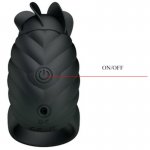 PRETTY LOVE - SILIKONOWY OBROTOWY PIERŚCIEŃ NA PENISA CZARNY