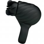 PRETTY LOVE - SILIKONOWY OBROTOWY PIERŚCIEŃ NA PENISA CZARNY