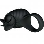 PRETTY LOVE - SILIKONOWY OBROTOWY PIERŚCIEŃ NA PENISA CZARNY