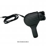 PRETTY LOVE - SILIKONOWY OBROTOWY PIERŚCIEŃ NA PENISA CZARNY