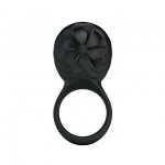 PRETTY LOVE - SILIKONOWY OBROTOWY PIERŚCIEŃ NA PENISA CZARNY