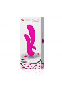 PRETTY LOVE - WIBRATOR ZE STYMULACJĄ ŁECHTACZKI I KROCZA STAMEN
