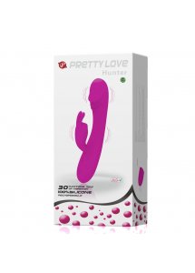 PRETTY LOVE - REALISTYCZNY WIBRATOR ZE STYMULACJĄ ŁECHTACZKI HUNTER