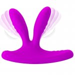 PRETTY LOVE - PODWÓJNY STYMULATOR Z DWOMA RAMIENIAMI FIOLETOWY