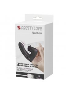 PRETTY LOVE - WIBRUJĄCA NAKŁADKA NA PALEC Z FUNKCJĄ ROTACJI