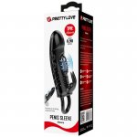 PRETTY LOVE - WIBRUJĄCA NAKŁADKA NA PENISA KRÓLICZEK CZARNA