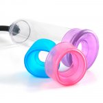 PUMP WORX - PRZEZROCZYSTA POMPKA DO PENISA COCK TRAINER Z 3 WYMIENNYMI MANKIETAMI