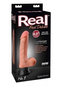 REAL FEEL DELUXE - NATURALNY WIBRATOR Z ŻYŁAMI I ŻOŁĘDZIEM 22CM