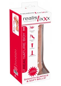  REALISTIXXX - NATURALNE DILDO Z ŻYŁAMI ŻOŁĘDZIEM I JĄDRAMI 19.5CM
