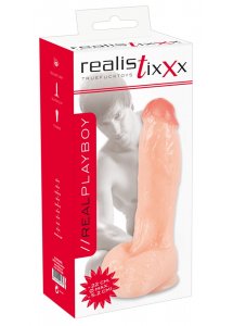 REALISTIXXX - NATURALNE DILDO Z ŻYŁAMI ŻOŁĘDZIEM I JĄDRAMI 23CM