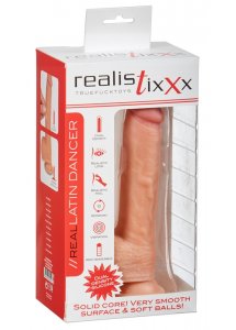 REALISTIXXX - NATURALNY WIBRATOR Z ŻYŁAMI ŻOŁĘDZIEM I JĄDRAMI 21.8CM