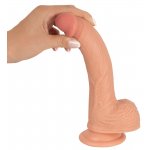 REALISTIXXX - XL NATURALNE DILDO Z ŻYŁAMI ŻOŁĘDZIEM I JĄDRAMI 21.7CM