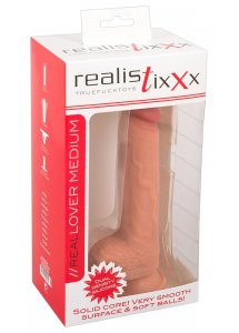 REALISTIXXX - XL NATURALNE DILDO Z ŻYŁAMI ŻOŁĘDZIEM I JĄDRAMI 21.7CM