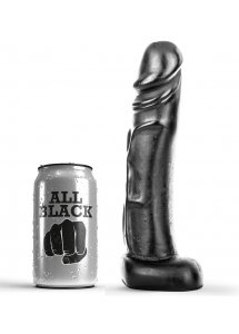 REALISTYCZNE CZARNE DILDO ALL BLACK 22CM