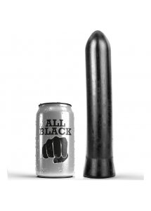 CZARNE GŁADKIE DILDO ALL BLACK 22 CM