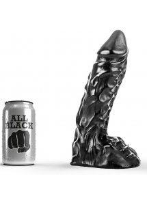 REALISTYCZNE CZARNE DILDO ALL BLACK 23CM