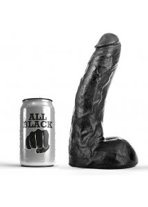 REALISTYCZNE CZARNE DILDO ALL BLACK 22CM