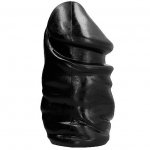 EXTRA CIEKAWE FALISTE CZARNE DILDO ALL BLACK 33CM