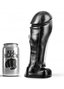 CZARNE GRUBE DILDO ALL BLACK 22CM