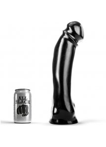 REALISTYCZNE GŁADKIE CZARNE DILDO ALL BLACK 33CM