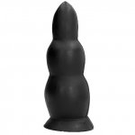 REALISTYCZNE KULOWE CZARNE DILDO ALL BLACK 23CM