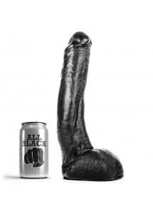REALISTYCZNE CZARNE DŁUGIE DILDO ALL BLACK 29CM