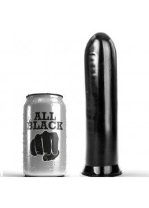 GŁADKIE DILDO ALL BLACK CZARNE 19CM