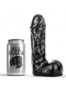 REALISTYCZNE CZARNE DILDO ALL BLACK 19CM