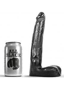 REALISTYCZNE CZARNE DILDO ALL BLACK 21CM